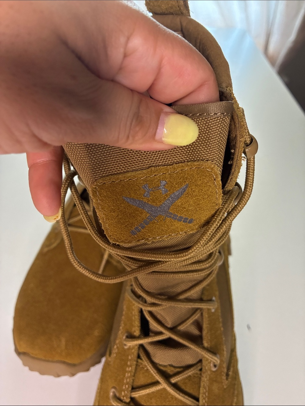 Under Armour Men's Tactical Suede Lace-Up Boots in Brown/Tan - Picture 2 of 7